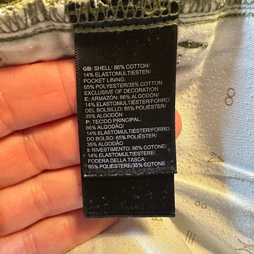 The North Face Mens 38 Regular Olive Green‎ Khaki Outdoor Hiking Stretch Pants